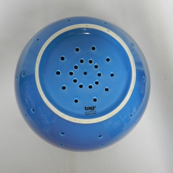 TAG colander strainer bowl ceramic insert blue Dishwasher Safe 4.5" x 8" - Picture 8 of 11